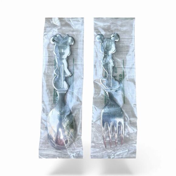 Vintage Reed & Barton Silver Plated Disney Mickey Mouse Child Baby Feeding Set - Picture 9 of 10